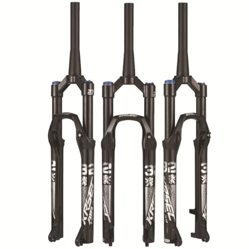 HOMSXPAC Bicicletta MTB Ultraleggera 26 27,5 29 Pollici in Lega di magnesio, Forcella Anteriore ad Aria conica, Escursione 1-1/2, Attacco QR 120 mm, Blocco Manuale del Cavo 100×9 m