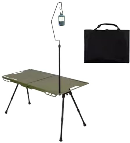 Penlimly Table Pliante Portable - Bureau réglable en Hauteur avec Porte-gobelet,Table de Cuisine de Camping,pour Extérieur Terrasse Balcon Jardin Voyage en Camping-Car Barbecue