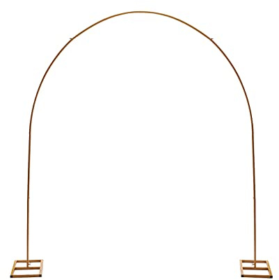 Arco per palloncini per matrimonio, arco curvo dorato, 2,3 x 2,3 m, decorazione per matrimoni, compleanni, feste, banchetti