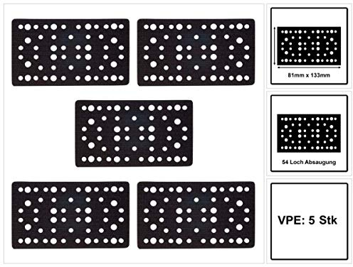 Mirka - abrasive sheets - Pad Saver 81x133mm 5 pieces Hook Loop | Protective backing pads for Hook & Loop sanding discs extend disc life and ensure secure attachment during sanding tasks