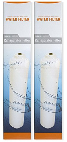 Microfilter 2 filtres à eau externes pour réfrigérateur compatible avec Samsung DA29-10105J HAFEX/EXP, LG 5231JA2010B, Whirlpool USC100