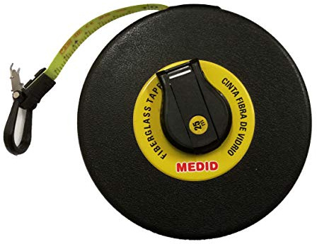 Medid MD/140025 Cinta métrica de fibra fluorescente, 25 m
