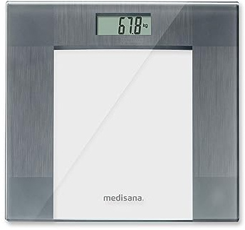 medisana PS 400 Personenwaage, digitale Körperwaage, Badezimmerwaage für sehr genaue Messergebnisse, Hochpräzise DMS-Sensoren, Besonders flach, Bis 150 kg