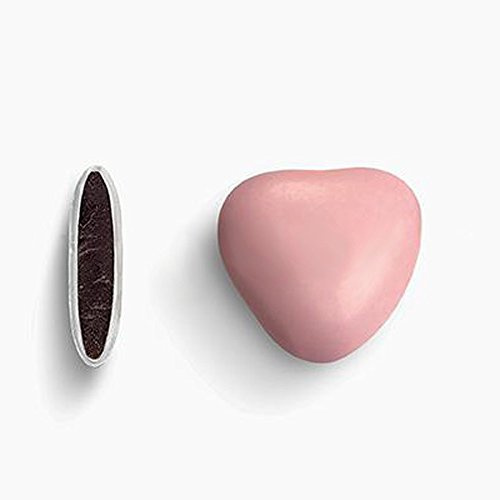 Herzdragees rosa 1 kg (ca. 500-550 Stück) - Gastgeschenke Hochzeit Bonboniere Candy Bar Give Aways - Schokolinsen Herz Schokodragees Schokoherzen Schokoladenherzen - Alternative zu Hochzeitsmandeln