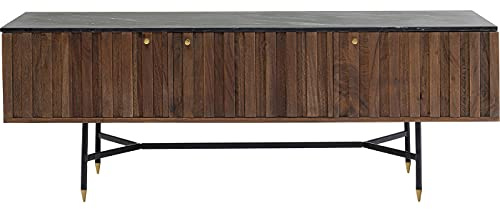 Kare Desgin Lowboard Apiano, braun/schwarz, Sideboard, TV-Konsole, 3 Türen, 3 Fächer, handgearbeitet, 55x150x40cm (H/B/T)