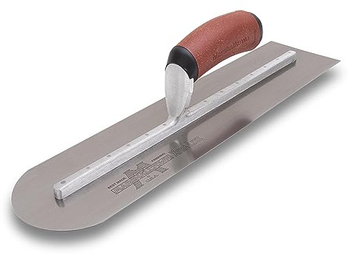 MARSHALLTOWN Rounded Front Finishing Trowel, 20 x 5 Inch Steel Blade, Made in the USA, MXS205RDC