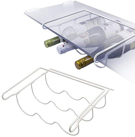 Qualtex Bottle & Wine Bottle Rack Shelf Holder For All Fridges - Fridge Bottle Storage Shelf