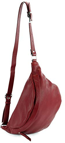 modamoda de T77 Damen Leder Hüfttasche Bauchtasche Crossover Medium Handmade in Italy