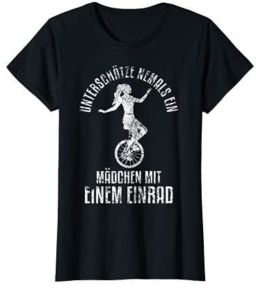 Einrad Fahren Mädchen Mädels Girls Vintage T-Shirt
