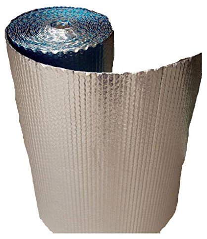Isolierfolie Selbstklebend Isolierfolie Dämmwolle Thermo und Schaum Isolierung wärmeabweisend Aluminium-Thermo-Folie Dampfsperre und wasserdichte Wärmedämmung Isolierfolie Thermisch Dachbod(Size:1x5m)