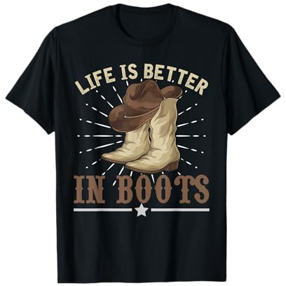 Funny Line Dancer Western Cowboy Hut Stiefel Line Dance T-Shirt