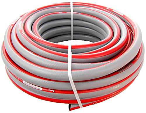 1/2 Zoll Wasserschlauch Profi Professional PLUS Grau/Rot Gartenschlauch Formstabil (50 Meter)