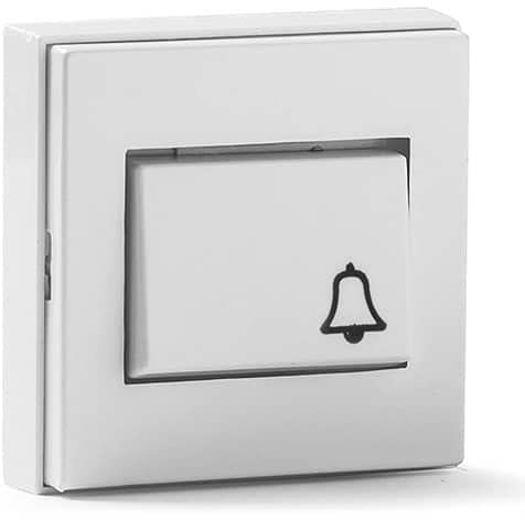 CABLEPELADO Pulsante campanello superficie, interruttore campanello superficie, pulsante campanello per montaggio superficiale, pulsante campana superficie, 10A 250V, 65 x 65 mm montaggio superficie