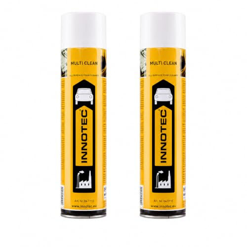 2 Stück Innotec Multi Clean - Universal Schaumreiniger 600 ml Lederreinigung Polsterreinigung Autositzreinigung Innenraumpflege - Aktivschaum für nahezu allen Flächen - Reinigt schnell, effizient