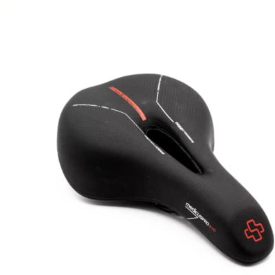 Wittkop MEDICUS PRO EVO 1.0 Gel Trekking Fahrradsitz - Fahrradsattel mit Memory-Schaum, ergonomischem Design, NAWAVE-Rahmensystem und zentraler Öffnung für maximale Belüftung - Schwarz