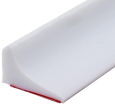 100cmcm Selbstklebend Schwallschutzleiste Dusche,Duschwasserstop für rahmenlose Duschtür,Silikon Duschschwelle Wassersperre für Dusch boden,Wasserdamm für Bad und Küche (Weiß-100cm)