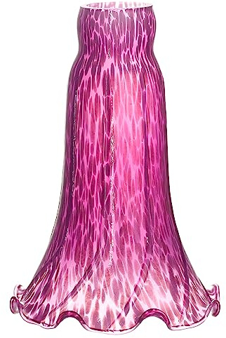 ANYONGLU Lily Lampshade Only Purple Tulip Flower Glass Lamp Shade Replacement Tiffany Style Lily Table Floor Lampshade Replacement
