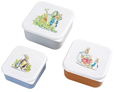 Petit jour – Set de 3 almuerzos o merienda para niños – Pequeño, mediano, grande – encajan entre sí – Polipropileno – Piedra de conejo
