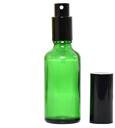 Flacon Vaporisateur Vide Verre, 30ml Anti-UV Bouteille Vide en Verre Vert, Flacons d'huiles Essentielles Vide, Brouillard de Pulverisateur Fine, pour Huiles Essentielles, Aromathérapie, Parfums