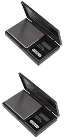 MAGICLULU 2stücke Miniatur Elektronische Schmuckwaage Hohe Präzision Digitale Waage Für Schmuck Brief Und Medikamentenwiegen Tragbar Und Kompakt Lcd-display