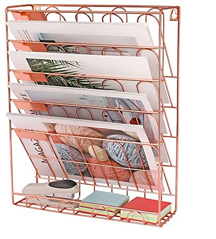 XUAJTIUO Datei-Magazin-Ordner-Halter, Aktenregal, kreatives Wand-Zeitungs-Aufbewahrungsregal, Heimbüro, Zeitschriften-Aktenhalter, Desktop-Bücherregal, Datei-Organizer