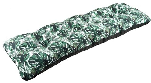 SuperKissen24. Sitzkissen Bankkissen Bankauflage für Gartenbank - 120x38 cm - Outdoor und Indoor - Exotic