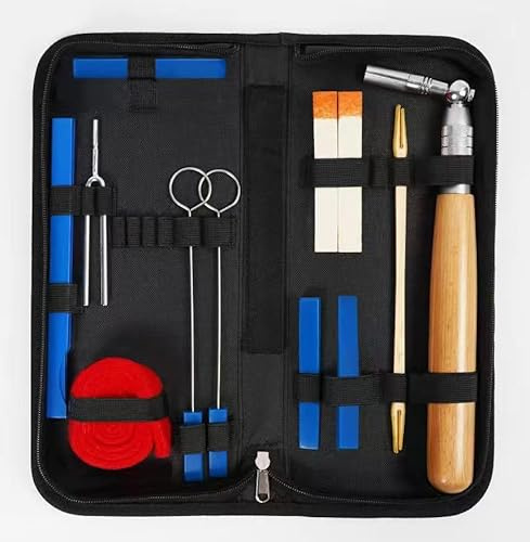 MELHA Professional Piano Tuning Kit with Case, 13 PCS Piano Tuning tooks Kit Piano Tuner Wrench Hammer and piano Mute kit