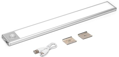 Glowster Lámpara de armario LED 1.5W 6000K con sensor y batería recargable, ideal para iluminación automática en espacios reducidos.