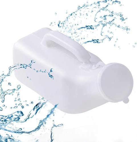 GEDRACKPMYN Urinflaschen, tragbare Urinale, 1200 ml Pinkelflasche, auslaufsichere Urinflasche für Krankenhaus, Inkontinenz, Outdoor, Auto, Reisen,Male