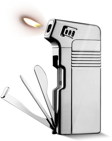 Personalisiertes Sturmfeuerzeug Mit Pfeifenreiniger Werkzeugen - Nachfüllbar Für Männer, Kerzen, Grill, Küche, Kamin Ohne Gas - Personalisierte Geschenke