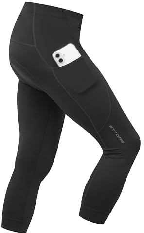 Ettore Cuissard Short Cycliste Vélo Rembourré pour Hommes avec Poche Longueur Trois Quart Respirant à Séchage Rapide pour Cyclisme - Dart