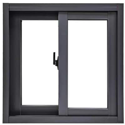 Generisch Unterputz-Schiebefenster, horizontale Schiebefenster for Mobilheimfenster, isoliertes horizontales Fenster mit abnehmbarem Bildschirm(Gray,WxH 20x17in(51x43cm))