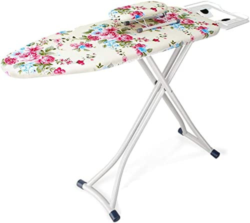 Tabla de Planchar para el hogar, Tabla de Planchar con Soporte Blanco con Estampado Floral, guardarropa, probador de Centro Comercial, Herramientas de Planchado (Color: A, tamaño: 120 x 34 x