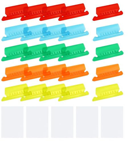 QUARKZMAN 150 pièces Étiquettes d'onglets de dossiers Multicolores | suspendus, Onglets de dossiers de 2 pouces, Étiquettes de dossiers claires pour dossiers suspendus, Inserts en plastique