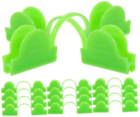 BESPORTBLE 50stücke Gewächshausklammern Aus Kunststoff Winddichte Befestigungsklammern Für Gewächshaus-folien Doppelkopf-gardinenclip Zum Einfachen Anbringen Und Einstellen