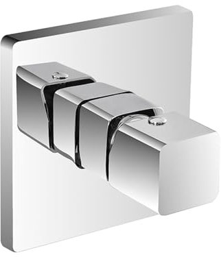 Miscelatore Per La Doccia Serie Lotus Da 11 Cm In Ottone Color Cromo Con Leva Zero Monocomando Quadrata E Installazione Con Corpo Ad Incasso