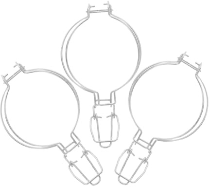 TOGEVAL Abrazaderas de Acero Inoxidable y Diseño Elegante para Frascos de Vidrio Cierre Sellado Resistente de 93 Mm, Juego de 3 Piezas para Cocinas y Restaurantes