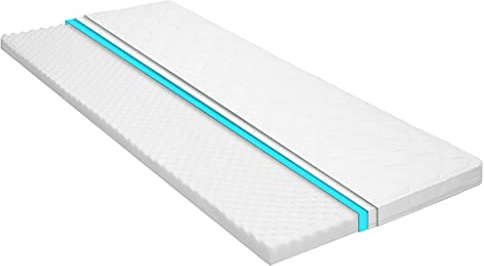 INLIFE sur-Matelas 80 x 200 cm Mousse Froide Profil d'œuf 6 cm