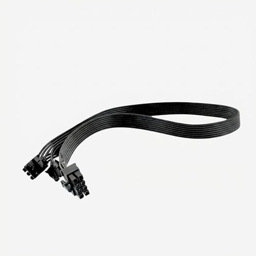 Yowfond 1 cable de alimentación GPU de 8 pines de alta calidad. Cable de alimentación universal de 60 cm con ATX a conector PCIe de 6 + 2 pines para tarjetas gráficas.