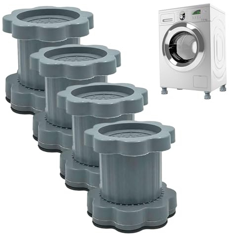 Anti Vibration Feet, 4Pcs Anti Vibration Pads for Washing Machine, Non-Slip & Adjustable Height Washing Machine Base for Household Devices, Pads
