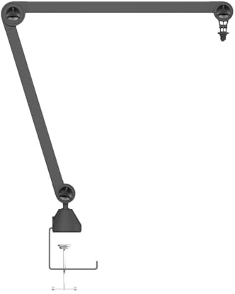 Desktop Stand Foldable Live Broadcast Boom Arm | rophone Table Mount Adjustable Angles for Recording, Singing, Video Calls, Meetings