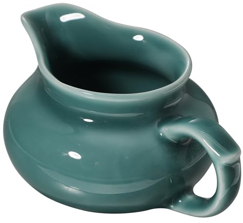 Holibanna Salsiera Ceramica Multifunzione da 180ml Colore Verde Manico, Design Salvaspazio per Feste di Inaugurazione Casa