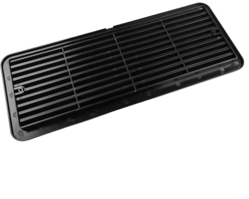 Moliuoly kylskåp ventilationsgaller 62445480 för husbil camping ABS väderbeständigt optimerat luftflöde enkel montering vit svart 483 x 186 mm reservdel (svart)