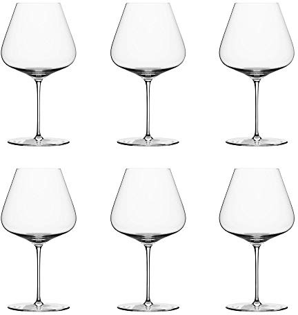 Zalto Burgundy Wine Glass – Extra-Large Hand-Blown Crystal by Master European Artisans – Austrian Craftsmanship for Bold Reds – 9.1″ Tall, 4.9″ Wide Bowl – Gift Box Set of 6