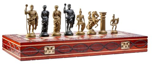 42 X 42 '' SPARTAN'' DEKORATIVE SCHACHSPIEL! ATEMBERAUBENDE SCHACHBRETT UND GEWOGENEN STÜCKE!
