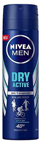 Nivea MEN dry active, Anti Transpirant 48h, 48h protection, Deo Spray, 4er Pack, (4x 150ml)