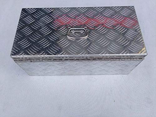 Boîte à outils en aluminium à tôle ondulée pour remorques, camionnettes, camions, pick-up, 58 x 28 x 24 cm