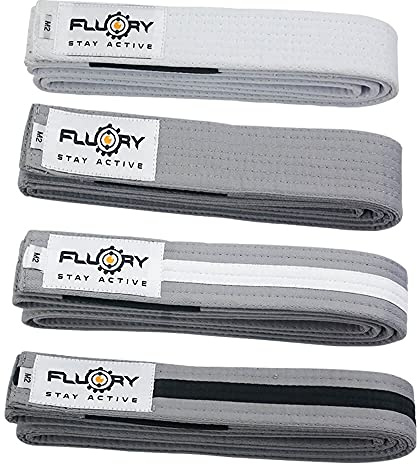 FLUORY BJJ Belt for Kids, Brazilian Jiu Jitsu Belts Made of 100% Cotton