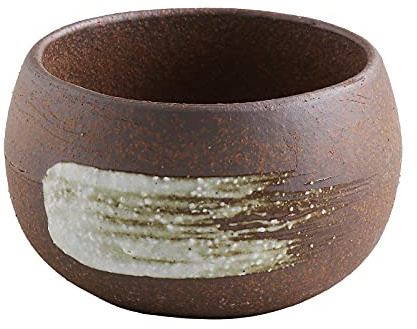 Wazakura Banko Series Pot à Bonsaï et Plante en Céramique Fait à la Main 10 cm, Fabriqué au Japon, Petit Pot de Fleurs Rond, Mini Cactus et Bol à Plantes – Blanc