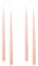 Kunstindustrien® Tapered Candles, Made in Denmark, 42 Colours Available, Dripless & Smokeless Dinner Candles, Candles Long Burning 15 Hours, Unscented Candle Gift Set, 4pcs. 2.2 x 35cm (Old Rose)
